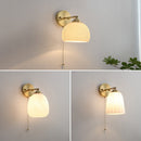 Fluted Glass Dome Wall Light