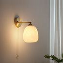 Fluted Glass Dome Wall Light