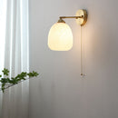 Fluted Glass Dome Wall Light