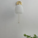 Fluted Glass Dome Wall Light