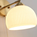 Fluted Glass Dome Wall Light
