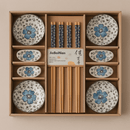 Conjunto de jantar de porcelana floral