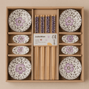 Conjunto de jantar de porcelana floral