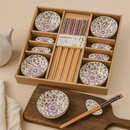 Conjunto de jantar de porcelana floral