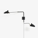 Adjustable Long Arm Metal Wall Sconce with Rotating Shade