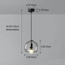 Charcoal Glass Sphere Suspension Light