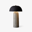 Art Deco Striped Column Table Lamp