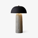 Art Deco Striped Column Table Lamp