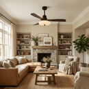 Fluted Glass Ceiling Fan Light