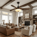 Fluted Glass Ceiling Fan Light