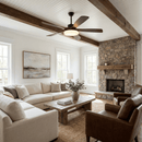 Asymmetric Blade Ceiling Fan with Light