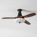 Fluted Glass Ceiling Fan Light