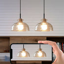 Nordic Style Rippled Glass Pendant Lamp