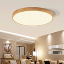 Wood Rim Flush Ceiling Light