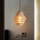 Sculptural Tiered Glass Pendant Light