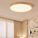 Wood Rim Flush Ceiling Light