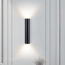 Obsidian Column Halo Wall Light