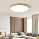 Wood Rim Flush Ceiling Light