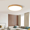 Wood Rim Flush Ceiling Light