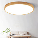 Wood Rim Flush Ceiling Light