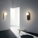 Sculptural Orb Column Wall Light