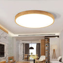 Wood Rim Flush Ceiling Light