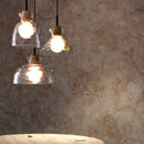 Nordic Style Rippled Glass Pendant Lamp