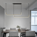 Contemporary Linear Loop Pendant Light