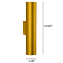 Obsidian Column Halo Wall Light
