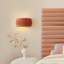 Minimal Ribbed Cylinder Wall Light