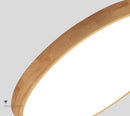 Wood Rim Flush Ceiling Light