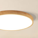 Wood Rim Flush Ceiling Light