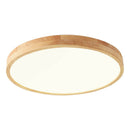 Wood Rim Flush Ceiling Light