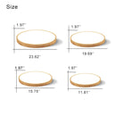 Wood Rim Flush Ceiling Light