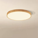 Wood Rim Flush Ceiling Light