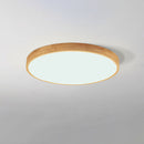 Wood Rim Flush Ceiling Light