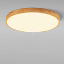 Wood Rim Flush Ceiling Light