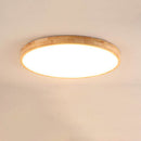 Wood Rim Flush Ceiling Light