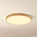 Wood Rim Flush Ceiling Light