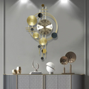 Sculptural Gold Orbit Wall Clock