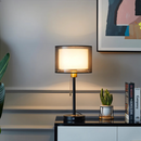 Smoked Linen Table Lamp