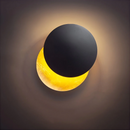 Sculptural Eclipse Disc Wall Light