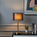 Smoked Linen Table Lamp