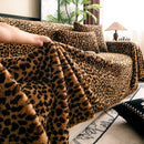 Leopard Plush Sofa Cover