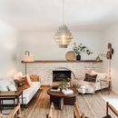 Sculptural Tiered Glass Pendant Light