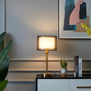 Smoked Linen Table Lamp