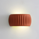 Minimal Ribbed Cylinder Wall Light