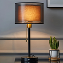 Smoked Linen Table Lamp