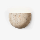 Plaster Half Bowl Wall Light