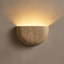 Plaster Half Bowl Wall Light